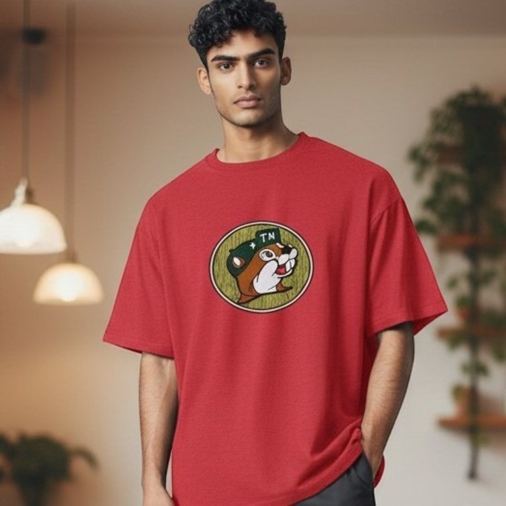 Buc-ee's Tennessee Guitar T-Shirt Mens XL Red Heather Short Sleeve super soft